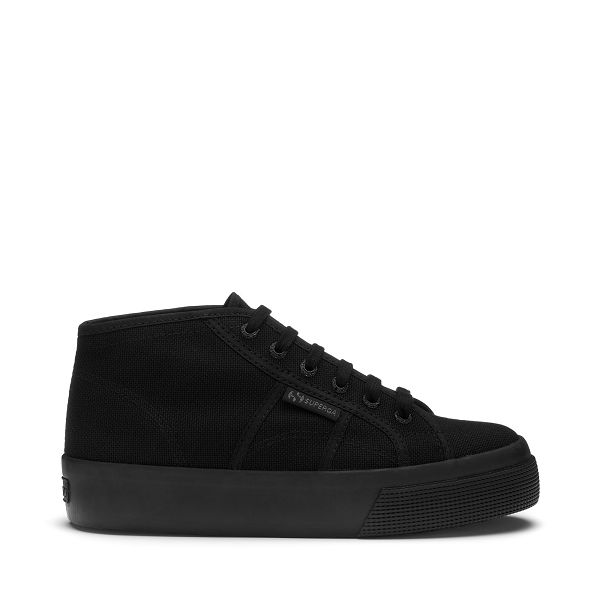 Superga 2578 Cotu Black High Top Sneakers - Women's Sneakers USA | US1198966